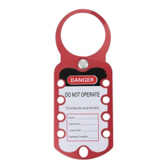 Множитель замковый алюминиевый с этикеткой, 9 отверстий, Ø затвора 53 мм, толщина фиксатора 5 мм, красный [gwrK52RED]