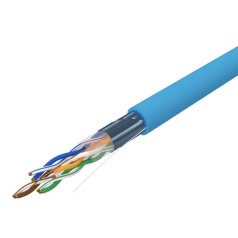 Кабель витая пара F/UTP Rexant, cat 6, 4PR, 23AWG, внутренний, синий, 305 м [01-0147]