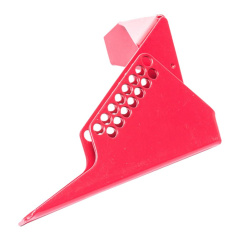 Блокиратор шарового вентиля уголковый большой, сталь, внешний Ø трубы 31-76 мм, красный [gwrF04-2]