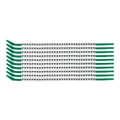 Клипсы для проводов Brady SCN-09-W диаметр 2.5-3 мм, легенда "W", белые, 300 шт [brd133182]