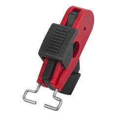 Блокиратор полюсных автоматов, нейлон и сталь, зажим внутрь, ширина зажима 22.2 мм, желтый [gwrD36]