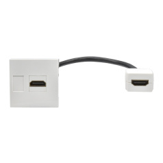 Розетка мультимедийная IEK PRIMER РКМ-20-10-П HDMI M/M (2 модуля) белая [PR-KK40D-RH-0-2-K01]