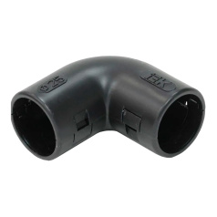 Поворот открывающийся на 90° IEK ELASTA CI25G, черный [CTA10D-CIG25-K02-050]