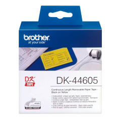 Лента Brother DK44605 непрерывная 62 мм х 30,48 м, желтая