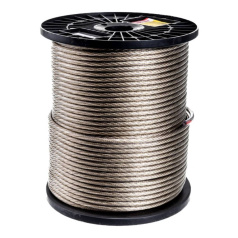 Трос стальной в ПВХ оплетке Rexant Ø 6.0 мм, прозрачный, бухта 150 м [09-5260]