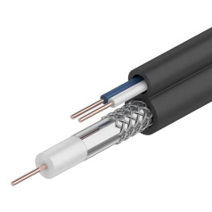 Кабель ККСВ-П Rexant 2х0.5 мм², черный, бухта 100 м [01-4002]