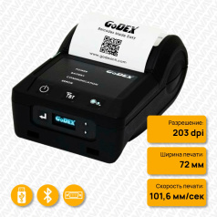 Портативный термопринтер этикеток Godex MX30i, Bluetooth [011-M3i002-000]