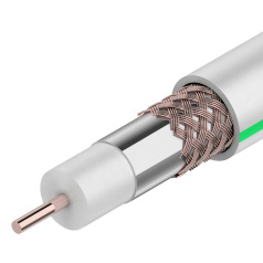 Кабель коаксиальный SAT 703B PROconnect, 75 Ом, белый, бухта 100 м [01-2431-6]