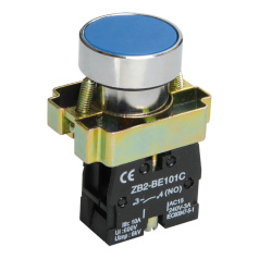 Кнопка управления IEK LAY5-BA61 без подсветки, синяя 1NO [BBT60-BA-K07]