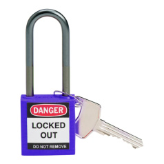 Замки нейлоновые компактные Brady, алюминиевые дужки, 50 мм, Ø 4.7 мм, фиолетовые, 6 шт [gws814141]