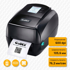 Термотрансферный принтер этикето Godex RT863i, Ethernet, USB Host, SU, LCD (011-863002-000) [011-863012-000]