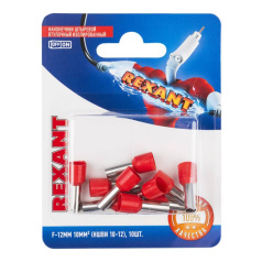 Наконечник штыревой втулочный изолированный Rexant НШВи 10-12 (10 шт) [06-0410-A]