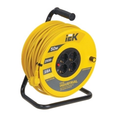 Удлинитель на катушке УК50 IEK INDUSTRIAL, 2P+PE 3х1.5 мм², 50 м [WKP15-16-04-50]