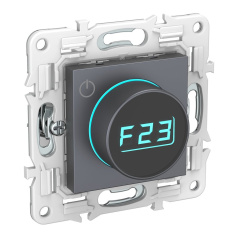 Термостат электронный SK-T01T IEK «SKANDY» с индикатором, титан [SK-RT11-K48]