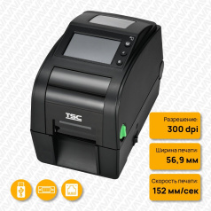Термотрансферный принтер TSC TH320T, 300 dpi, LCD, 6 ips, USB, USB-хост, RS-232, Ethernet [TH320-A001-0002]