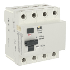 Выключатель дифференциального тока ВДТ R10N IEK ARMAT 4P 100А 30мА тип AC [AR-R10N-4-100C030]