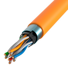 Кабель витая пара ITK F/UTP, категория 6, 4x2х23AWG, LSZH нг(А)-HF, оранжевый [LC1-C604-327]