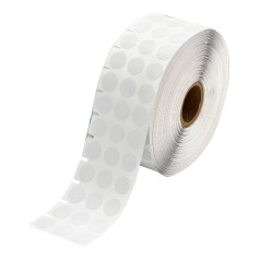 Этикетки Brady BPT-602-499 нейлоновая ткань, круглая Ø 9.53 мм, белые, 3000 шт [brd217066]