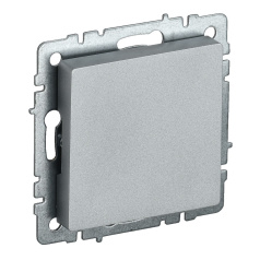 Заглушка IEK BRITE c суппортом МЗ10-БрА алюминий [BR-PL10-K47]