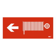 Самоклеящаяся этикетка IEK 330х140 мм, Пожарный кран/стрелка налево [LPC10-1-33-14-PKNAL]