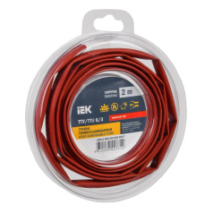 Термоусаживаемая трубка IEK ТТУ нг-LS 6/3, красная, 2 м [UDR12-006-003-002-K04-T]