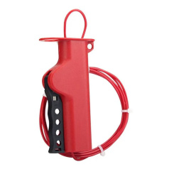 Тросовый блокиратор, сталь в ПВХ оплетке, Ø 5 мм, 2.5 м, красный [gwrL12-2]