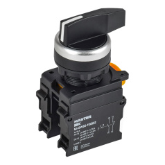 Переключатель длинная ручка на 2 положения возвратный IEK MASTER, 1NO+1NC [MI-SW60-11XB22-3-25-2-K02]