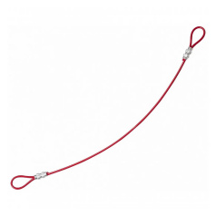 Трос с двумя петлями, сталь в виниловой оболочке, Ø 4 мм, 2.4 м, красный [gwrL11-3CBL2.4d4]