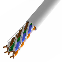 Кабель витая пара U/UTP TOKOV ELECTRIC "Fluke tested", категория 5E, 4х2х24AWG, PVC, серый [TKE-C06-U/UTP-42-5E-305]