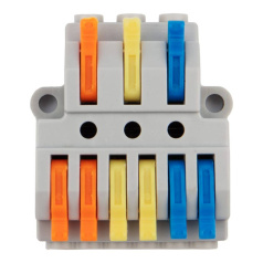Клемма Rexant СМК 3х2 проходная разветвительная (1 ввод, 2 вывода на полюс) [07-5233]