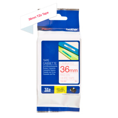 Картридж Brother TZe-262, 36 мм, красный на белом [TZe262]