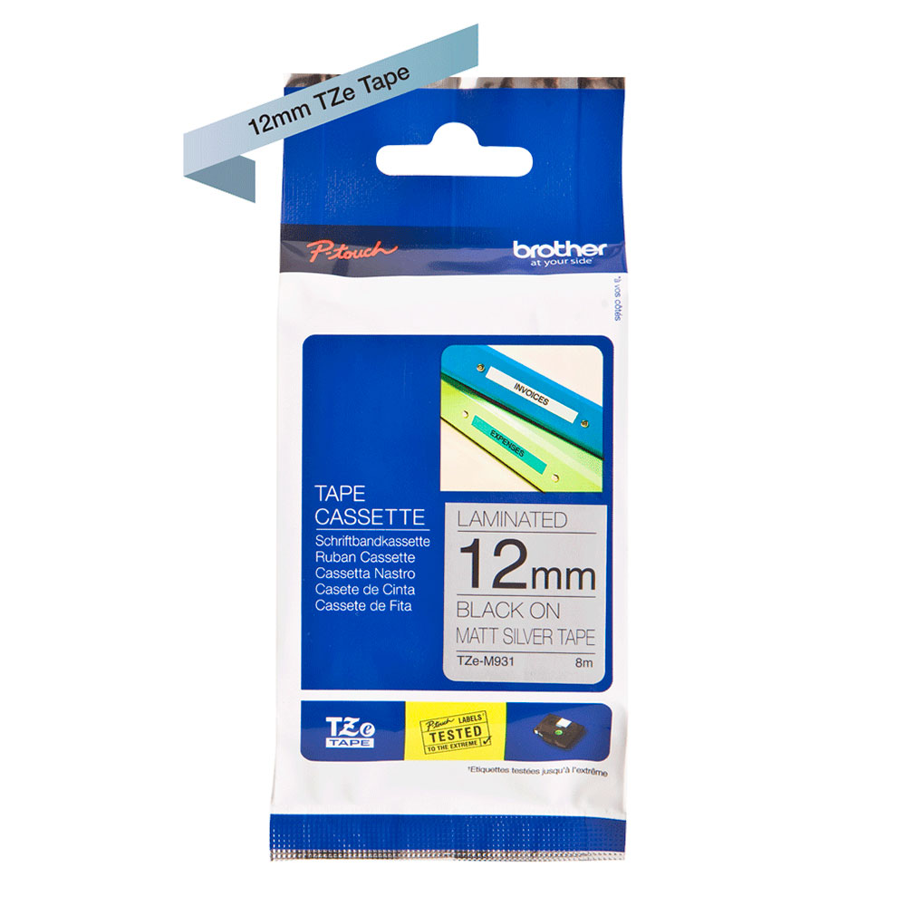 Картридж Brother TZe-M951, 24 мм, черный на металлизированном [TZeM951]