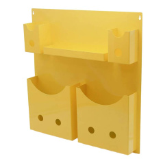 Держатель для бумаг и бирок открытого типа, сталь, 560х540 мм, желтый [gwrDOC2]