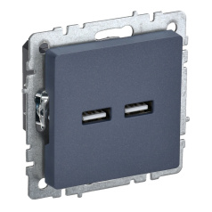 Розетка USB IEK BRITE A+A 5В 3,1А РЮ10-1-БрМ маренго [BR-U21-D31-K35]