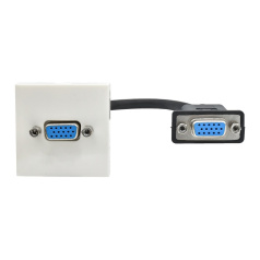 Розетка мультимедийная VGA IEK PRIMER РКМ-20-20-П M/M (2 модуля) белая [PR-KK40D-RV-0-2-K01]