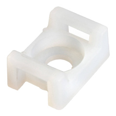 Площадки монтажные под нейлоновые стяжки Fortisflex ПМО 22х16 с отверстием под саморезы, белые (100 шт) [53313]