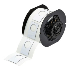 Этикетки Brady B30EP-168-593-WT под кнопку, полиэстер,  30.48 х 48.26 мм, Ø 22.5 мм, белые, 180 шт [gws118061]