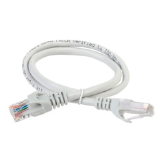 Коммутационный шнур (патч-корд) ITK категория 5E, UTP, LSZH, 10 м, серый [PC01-C5EUL-10M]