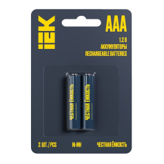 Аккумулятор Ni-MH AAA IEK GREEN, 1100мАч, 2 шт [AAK-NIMH-03-1100-L02]