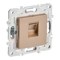 Розетка компьютерная RJ45 IEK SKANDY кат. 6 SK-K02Sa песочный [SK-K10-2-K98]