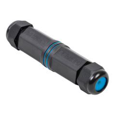 Проходной адаптер ITK категория 6 FTP тип RJ45-RJ45, черный, IP67 [CS70-1C06F-IP67]