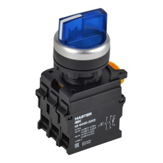 Переключатель с подсветкой на 3 положения IEK MASTER 2NO, синий [MI-SW60-20XD-4-14-3-K07]