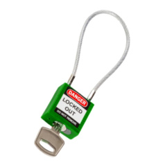 Замок нейлоновый компактный Brady с гибкой дужкой, 107 мм, Ø 4.7 мм, зеленый [gws146123]