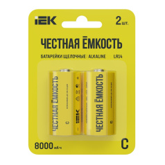 Батарейка щелочная IEK Alkaline LR14/C, 2 шт [ABT-LR14-OP-L02]