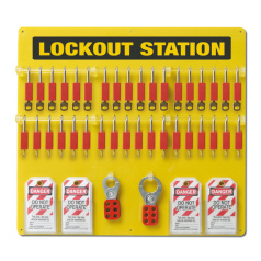 Стенд Brady на 36 замков, акрил, 546х597 мм, желтый [gws50992]