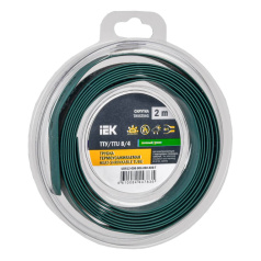 Термоусаживаемая трубка IEK ТТУ нг-LS 8/4, зеленая, 2 м [UDR12-008-004-002-K06-T]