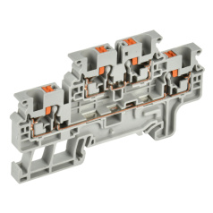 Клеммная колодка двухуровневая IEK "ARMAFIX" CP-ML 4 мм², фаза, серая [YCT23-00-2-K03-004]