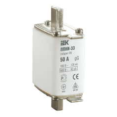 Плавкая вставка предохранителя ППНИ-33 IEK габарит 00, 50А [DPP10-050]