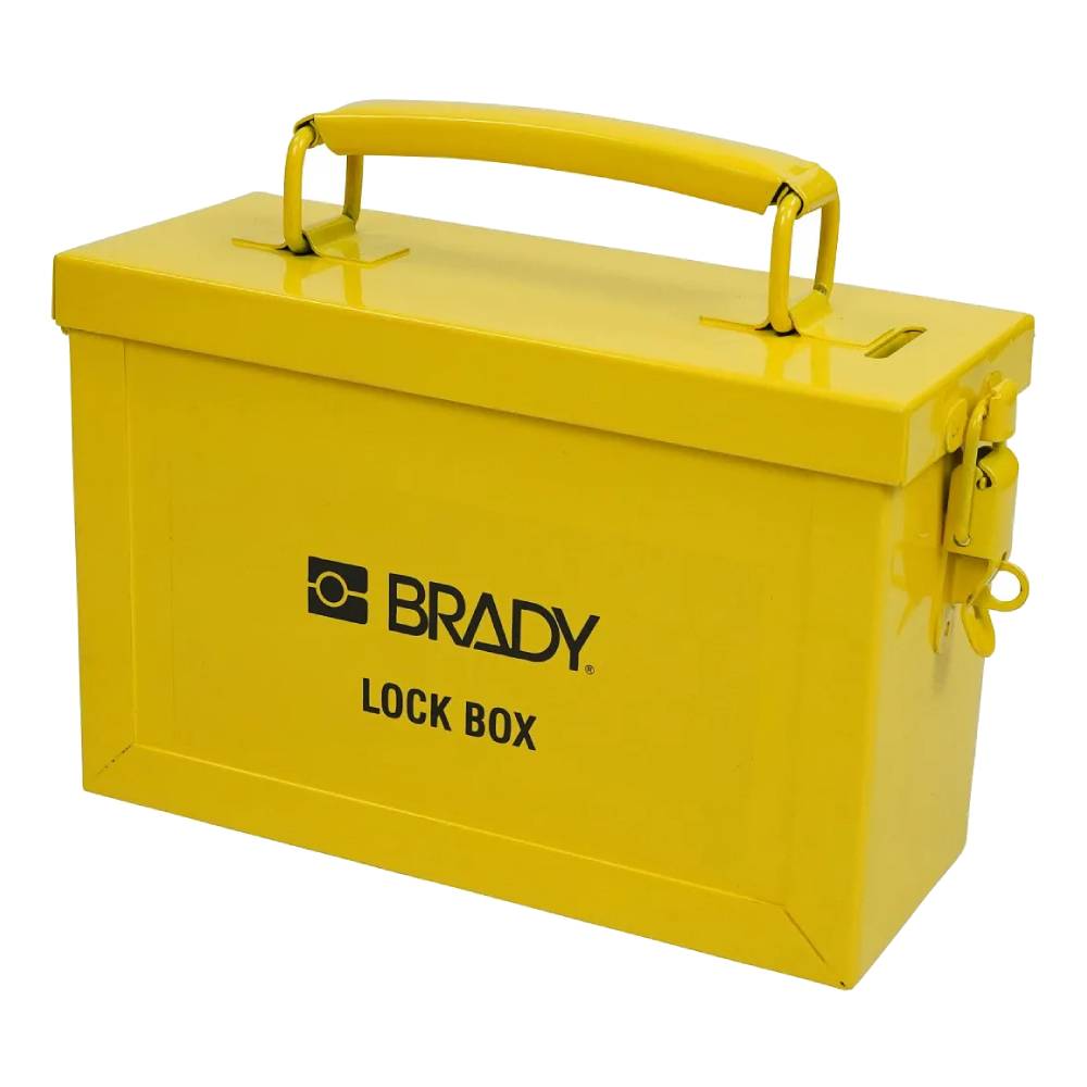 Бокс групповой Brady стандартный, сталь, количество отверстий 1, желтый [gws65672]