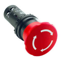 Кнопка аварийной остановки ABB CE4T-10R-11 с фиксацией красная [1SFA619550R1071]